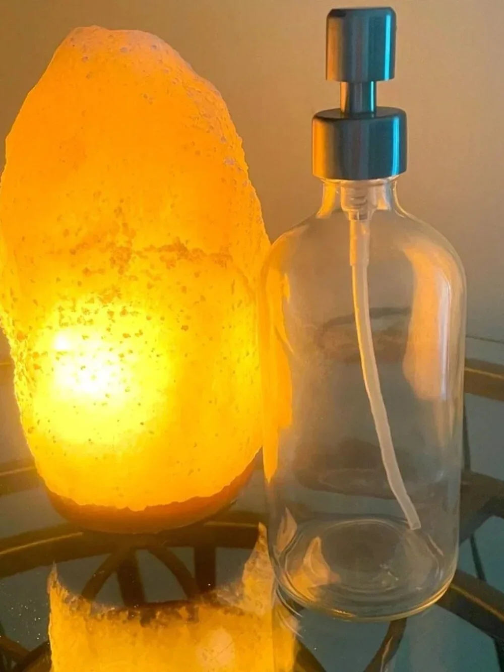 Large Clear Glass Soap Dispenser